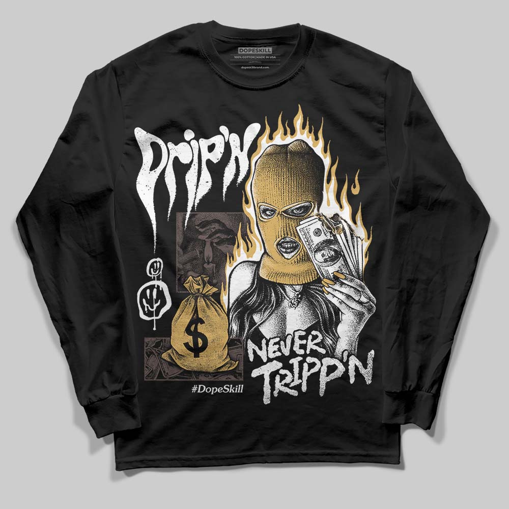 Adidas Samba OG C ‘Black Gum’ DopeSkill Long Sleeve T-Shirt Drip'n Never Tripp'n Graphic Streetwear - Black