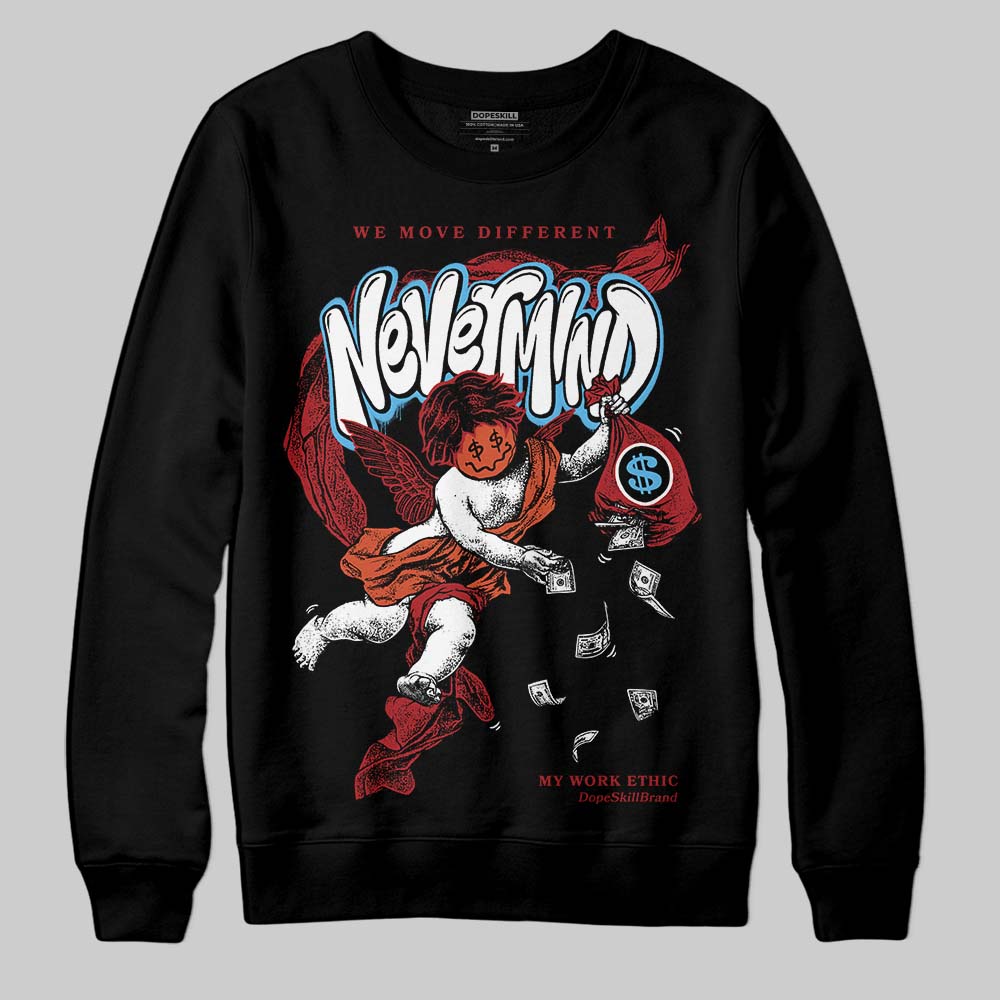 Nigel Sylvester x Air Jordan 4 ‘Brick by Brick’ DopeSkill Sweatshirt Nevermind Graphic Streetwear - Black