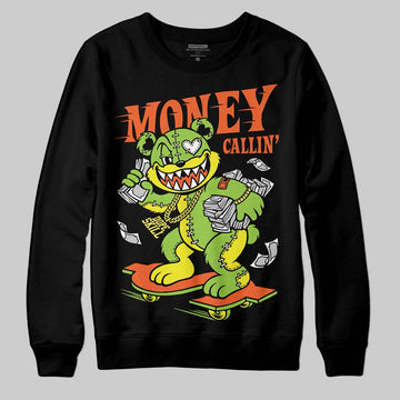 Neon Green Sneakers DopeSkill Sweatshirt Money Callin' Graphic Streetwear - black