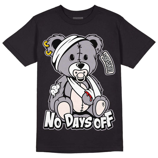 Jordan 2 Cement Grey DopeSkill T-Shirt Hurt Bear Graphic Streetwear - Black