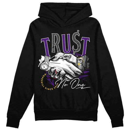 Jordan 12 "Field Purple" DopeSkill Hoodie Sweatshirt Trust No One Graphic Streetwear - Black