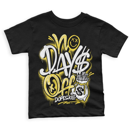 Jordan 11 Low 'Yellow Snakeskin' DopeSkill Toddler Kids T-shirt No Days Off Graphic Streetwear - Black