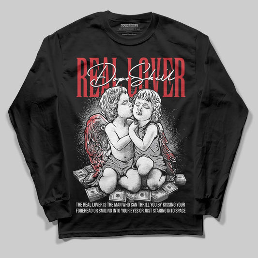 Jordan 4 OG “White Cement” DopeSkill Long Sleeve T-Shirt Real Lover Graphic Streetwear - Black