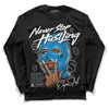 Jordan 6 “Reverse Oreo” DopeSkill Long Sleeve T-Shirt Never Stop Hustling Graphic Streetwear - Black