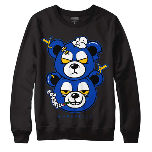 Jordan 14 “Laney” DopeSkill Sweatshirt New Double Bear Graphic Streetwear - Black