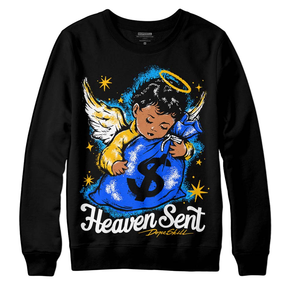 Royal Blue Sneakers DopeSkill Sweatshirt Heaven Sent Graphic Streetwear - Black