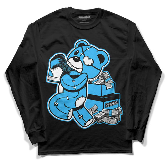 Jordan 1 High Retro OG “University Blue” DopeSkill Long Sleeve T-Shirt Bear Steals Sneaker Graphic Streetwear - Black