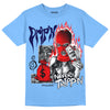 Jordan 9 Powder Blue DopeSkill Tropical Blue T-shirt Drip'n Never Tripp'n Graphic Streetwear