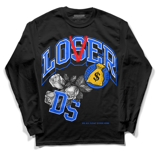 Royal Blue Sneakers DopeSkill Long Sleeve T-Shirt Loser Lover Graphic Streetwear - Black