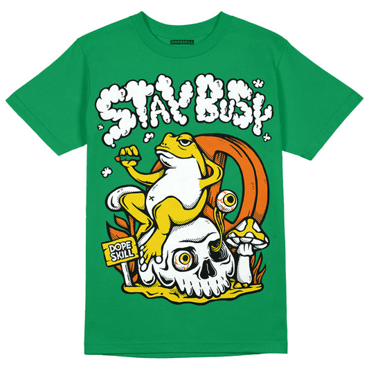 Green Sneakers DopeSkill Green T-Shirt Stay Busy Graphic Streetwear