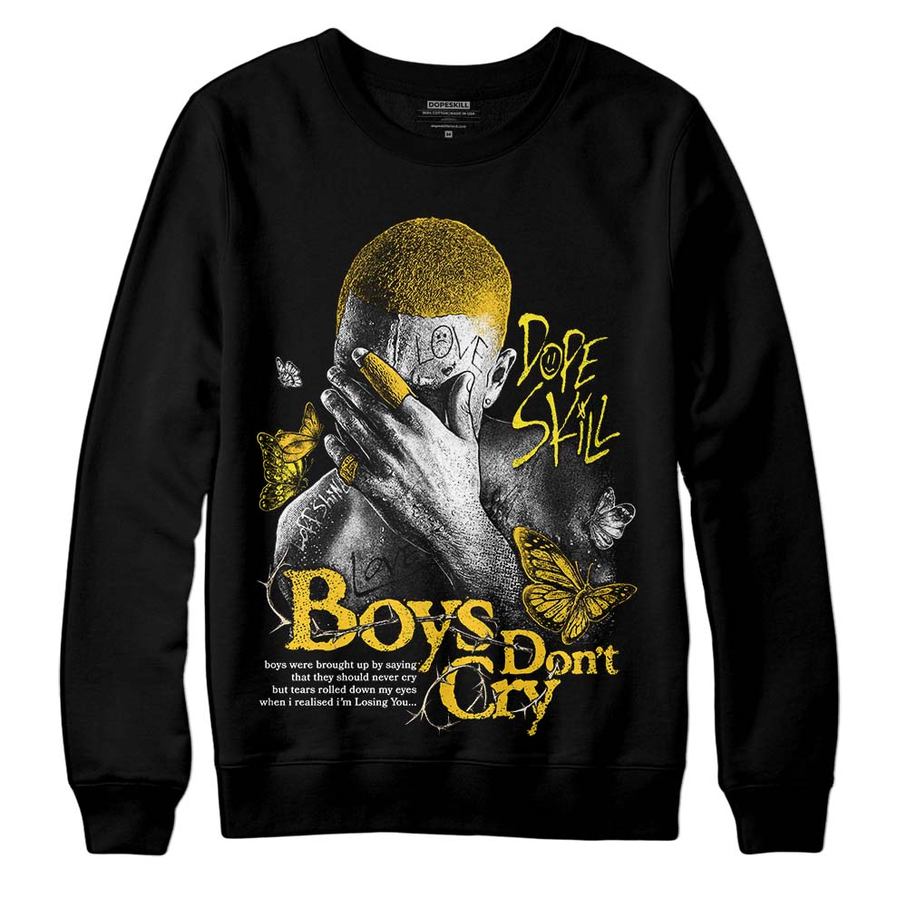 Jordan 4 Retro “Vivid Sulfur” DopeSkill Sweatshirt Boys Don't Cry Graphic Streetwear - Black