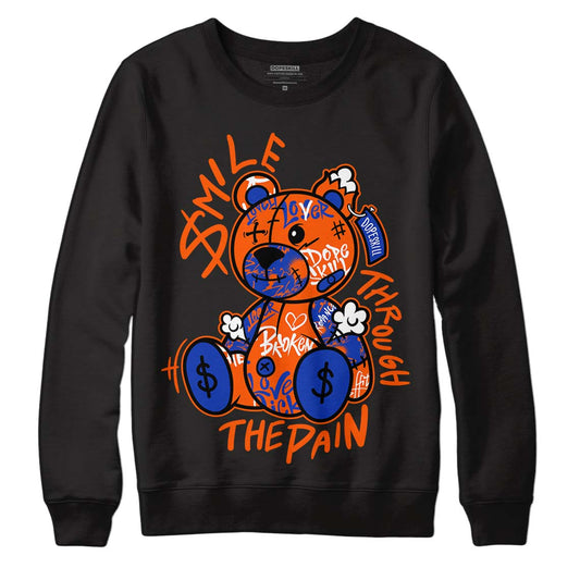 Dunk Low Futura Orange Blaze DopeSkill Sweatshirt Smile Through The Pain Graphic Streetwear - Black