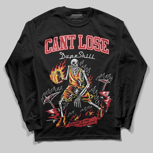 Jordan 14 Retro Ferrari (2025) DopeSkill Long Sleeve T-Shirt Cant Lose Graphic Streetwear - black
