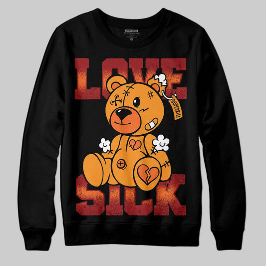 Orange, Black and White Sneakers DopeSkill Sweatshirt Love Sick Graphic Streetwear - Black
