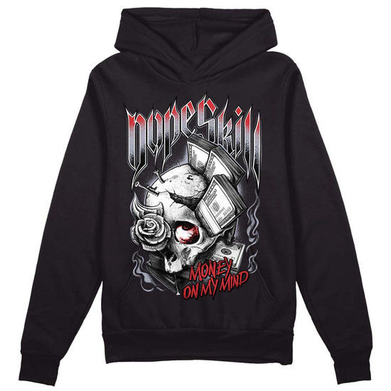 Jordan 4 “Bred Reimagined” DopeSkill Hoodie Sweatshirt Money On My Mind Graphic Streetwear - Black