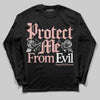 Jordan 1 Low OG “Rust Pink” DopeSkill Long Sleeve T-Shirt Protect Me From Evil Graphic Streetwear - Black