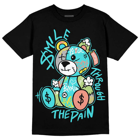 New Balance 9060 “Cyan Burst” DopeSkill T-Shirt Smile Through The Pain Graphic Streetwear - Black