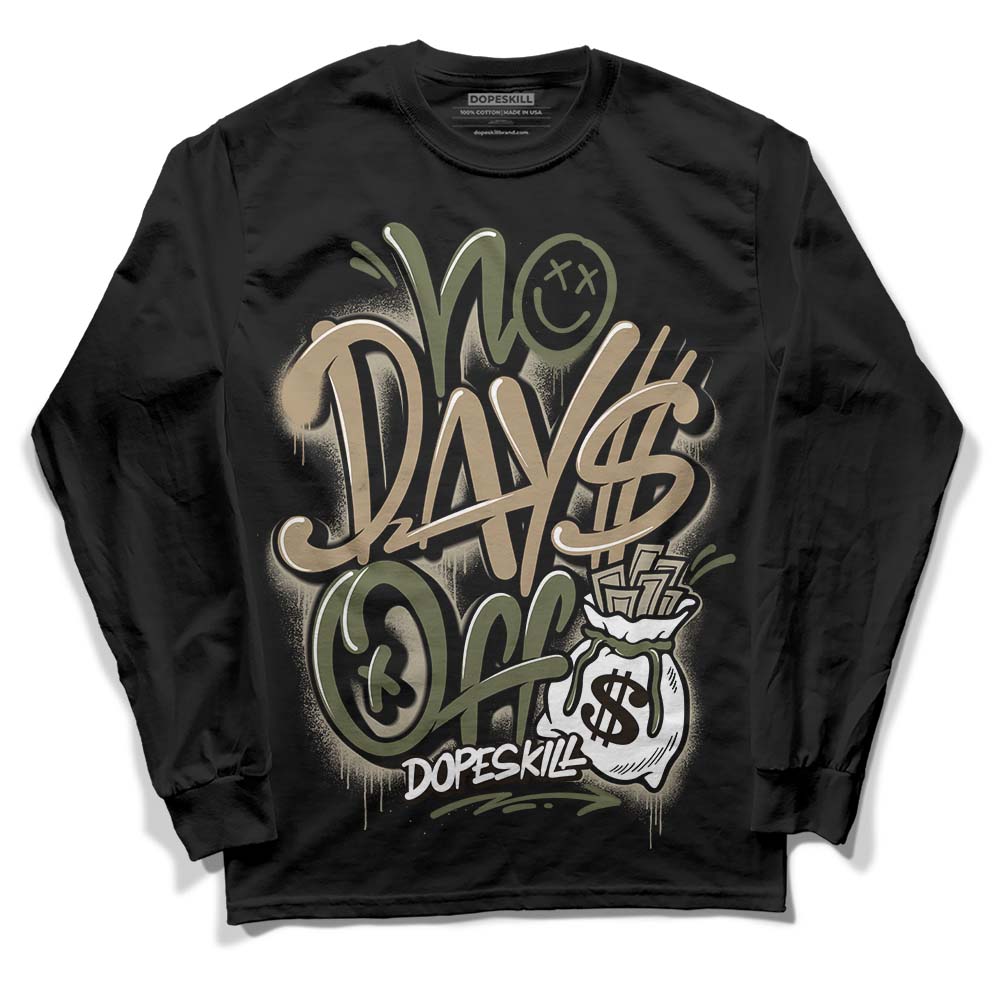 Air Max 90 Ballistic Neutral Olive DopeSkill Long Sleeve T-Shirt No Days Off Graphic Streetwear - Black