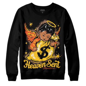 Yellow Sneakers DopeSkill Sweatshirt Heaven Sent Graphic Streetwear - Black