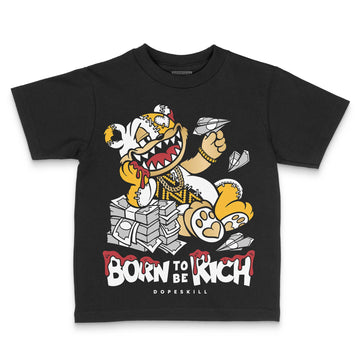 Jordan 12 Retro 'Taxi' 2025 DopeSkill Toddler Kids T-shirt Born To Be Rich Graphic Streetwear - Black