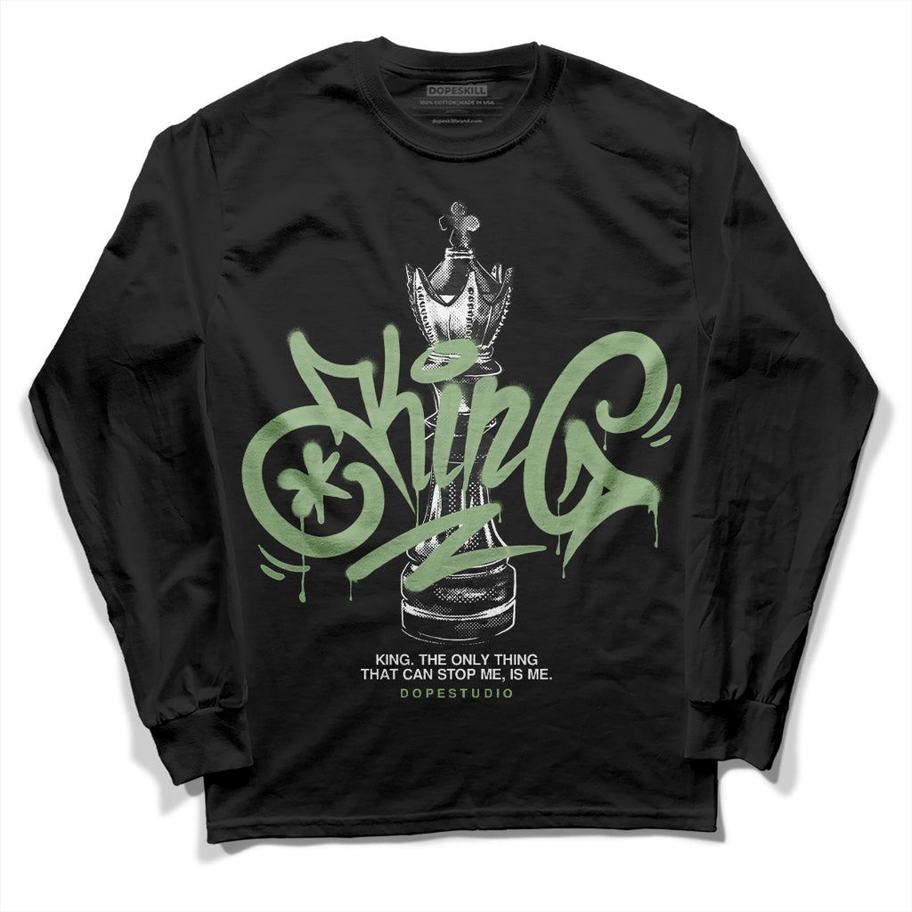 Jordan 4 Retro “Seafoam” DopeSkill Long Sleeve T-Shirt King Chess Graphic Streetwear - Black