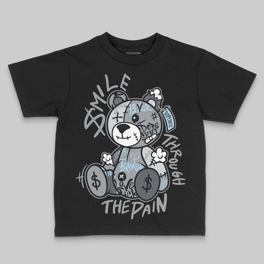 Jordan 5 Retro Wolf Grey (2026) DopeSkill Toddler Kids T-shirt Smile Through The Pain Graphic Streetwear - Black