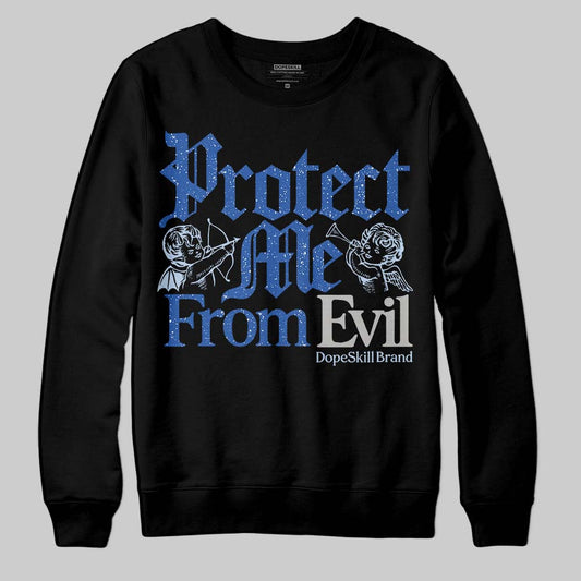 Awake NY x Jordan 5 Retro 'Black Racer Blue' DopeSkill Sweatshirt Protect Me From Evil Graphic Streetwear - Black