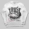 Jordan 14 "Black/White" DopeSkill Long Sleeve T-Shirt Trust No One Graphic Streetwear - White