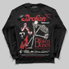 Jordan 4 “Flight Club” DopeSkill Long Sleeve T-Shirt Broken Bones Graphic Streetwear - Black