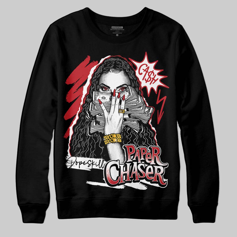 Jordan 5 Retro Fire Red Black Tongue (2025) DopeSkill Sweatshirt NPC Graphic Streetwear - Black