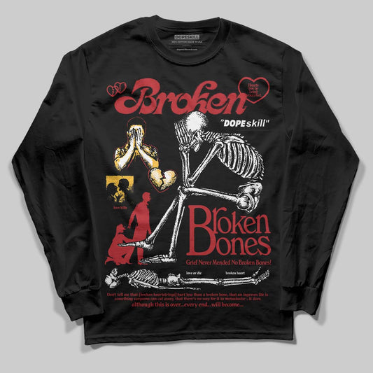 Jordan 14 Golf “Last Shot” DopeSkill Long Sleeve T-Shirt Broken Bones Graphic Streetwear - Black
