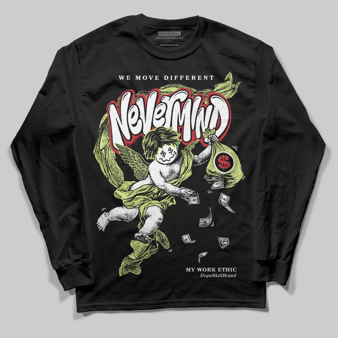 Jordan 11 “Inner Beast” DopeSkill Long Sleeve T-Shirt Nevermind Graphic Streetwear - Black