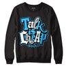 Jordan 2 Low "University Blue" DopeSkill Sweatshirt Talk Is Chip Graphic Streetwear - Black