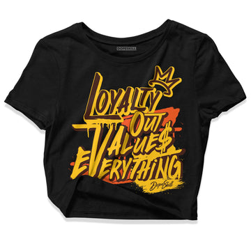 Yellow Collection DopeSkill Women's Crop Top LOVE Graphic