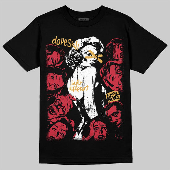 Air Diamond Turf Reverse Prime Red DopeSkill T-Shirt Built Different Graphic Streetwear - Black