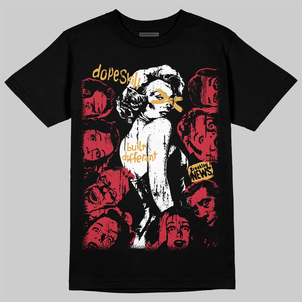 Air Diamond Turf Reverse Prime Red DopeSkill T-Shirt Built Different Graphic Streetwear - Black
