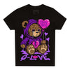 PURPLE Sneakers DopeSkill Toddler Kids T-shirt Broken Bear Graphic Streetwear - Black