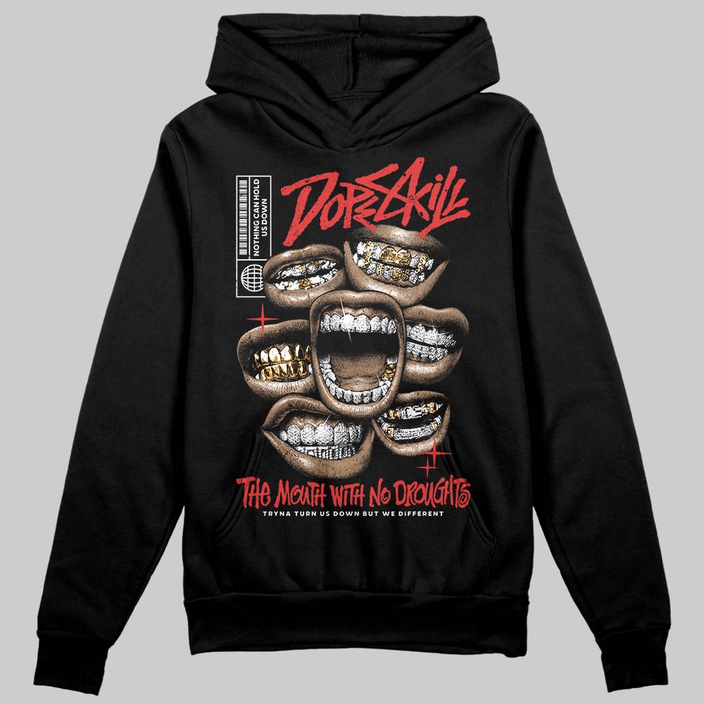 Jordan 6 “Reverse Infrared” DopeSkill Hoodie Sweatshirt The Mouth With No Droughts Graphic Streetwear - Black