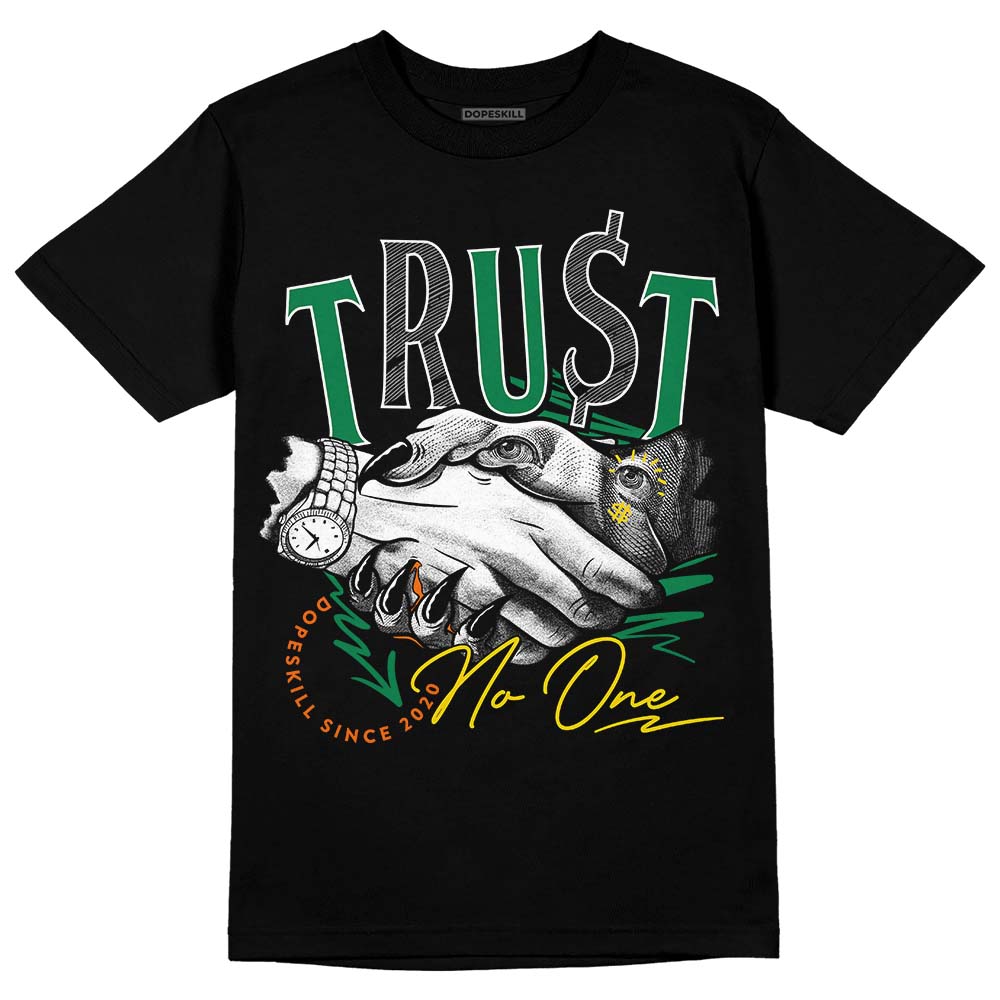 Green Sneakers DopeSkill T-Shirt Trust No One Graphic Streetwear - Black