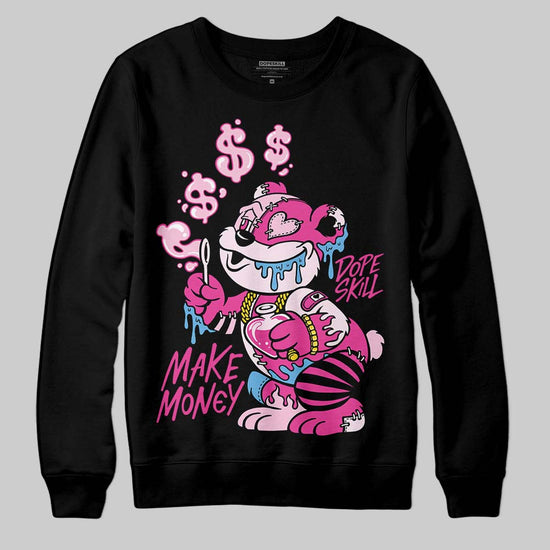 Pink Sneakers DopeSkill Sweatshirt Make Money Graphic Streetwear - black