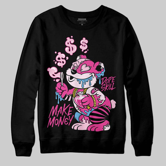 Pink Sneakers DopeSkill Sweatshirt Make Money Graphic Streetwear - black