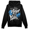 Jordan Spiz’ike Low “White/Obsidian” DopeSkill Hoodie Sweatshirt No Money No Love Typo Graphic Streetwear - Black