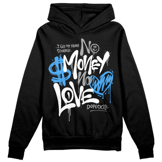 Jordan Spiz’ike Low “White/Obsidian” DopeSkill Hoodie Sweatshirt No Money No Love Typo Graphic Streetwear - Black