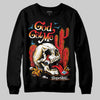 Red Sneakers DopeSkill Sweatshirt God Got Me Graphic Streetwear - Black