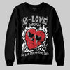 Jordan 4 OG “White Cement” DopeSkill Sweatshirt Crying Heart Graphic Streetwear - Black