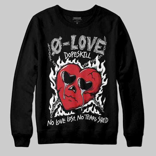 Jordan 4 OG “White Cement” DopeSkill Sweatshirt Crying Heart Graphic Streetwear - Black