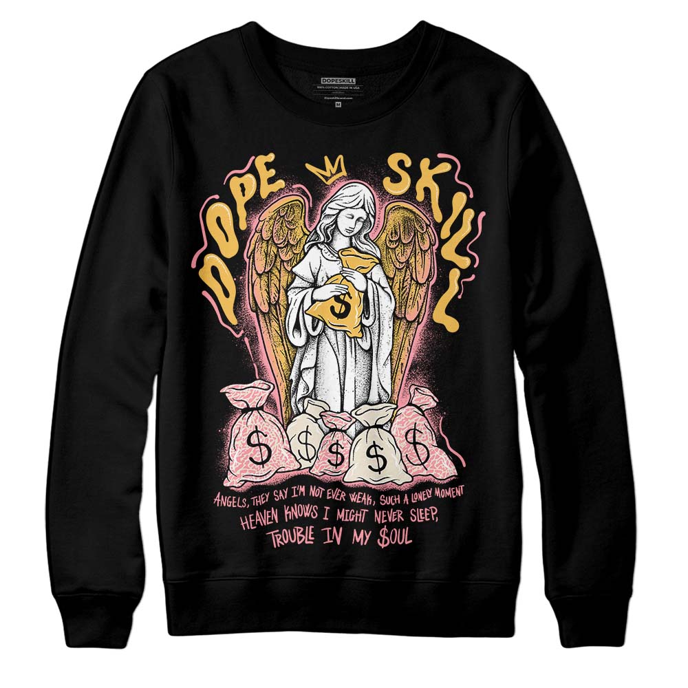 Jordan 3 GS “Red Stardust” DopeSkill Sweatshirt Angels Graphic Streetwear - Black