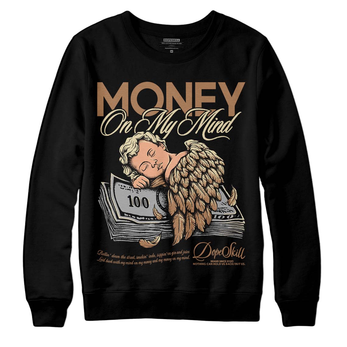 Jordan 6 WMNS Gore-Tex Brown Kelp DopeSkill Sweatshirt MOMM Graphic Streetwear - Black