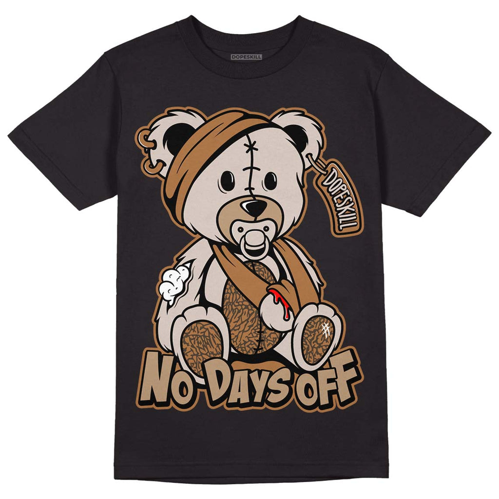 Jordan 3 Retro Palomino DopeSkill T-Shirt Hurt Bear Graphic Streetwear - Black