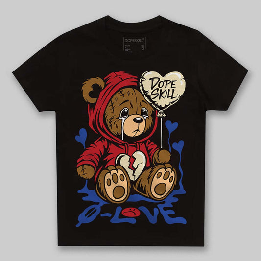Jordan 4 “Rare Air” DopeSkill Toddler Kids T-shirt Broken Bear Graphic Streetwear - Black